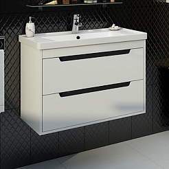 Ceruttispa Тумба с раковиной Мессина 80 подвесная – фотография-3